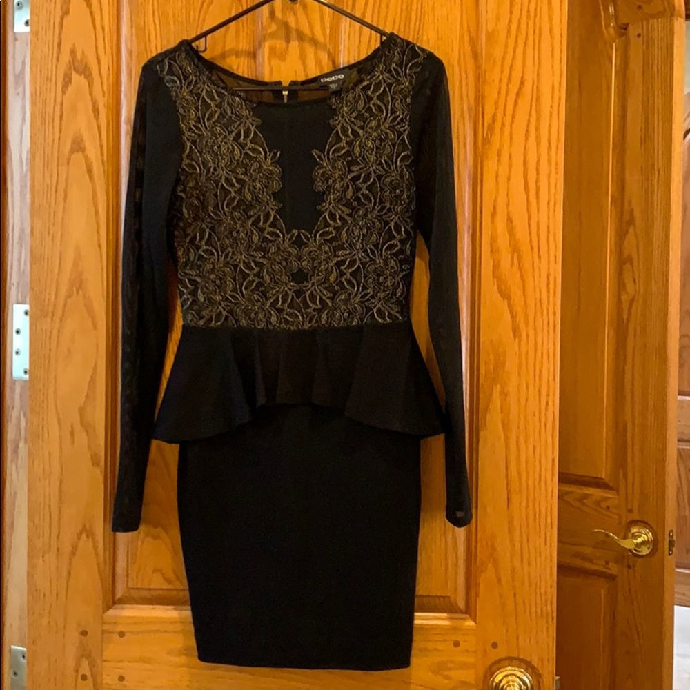 Worn once, Bebe Peplum Dress